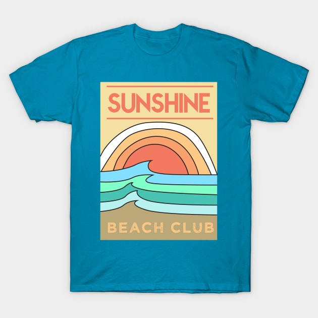 Sunshine Beach club sunshine wave T-Shirt by SSSD